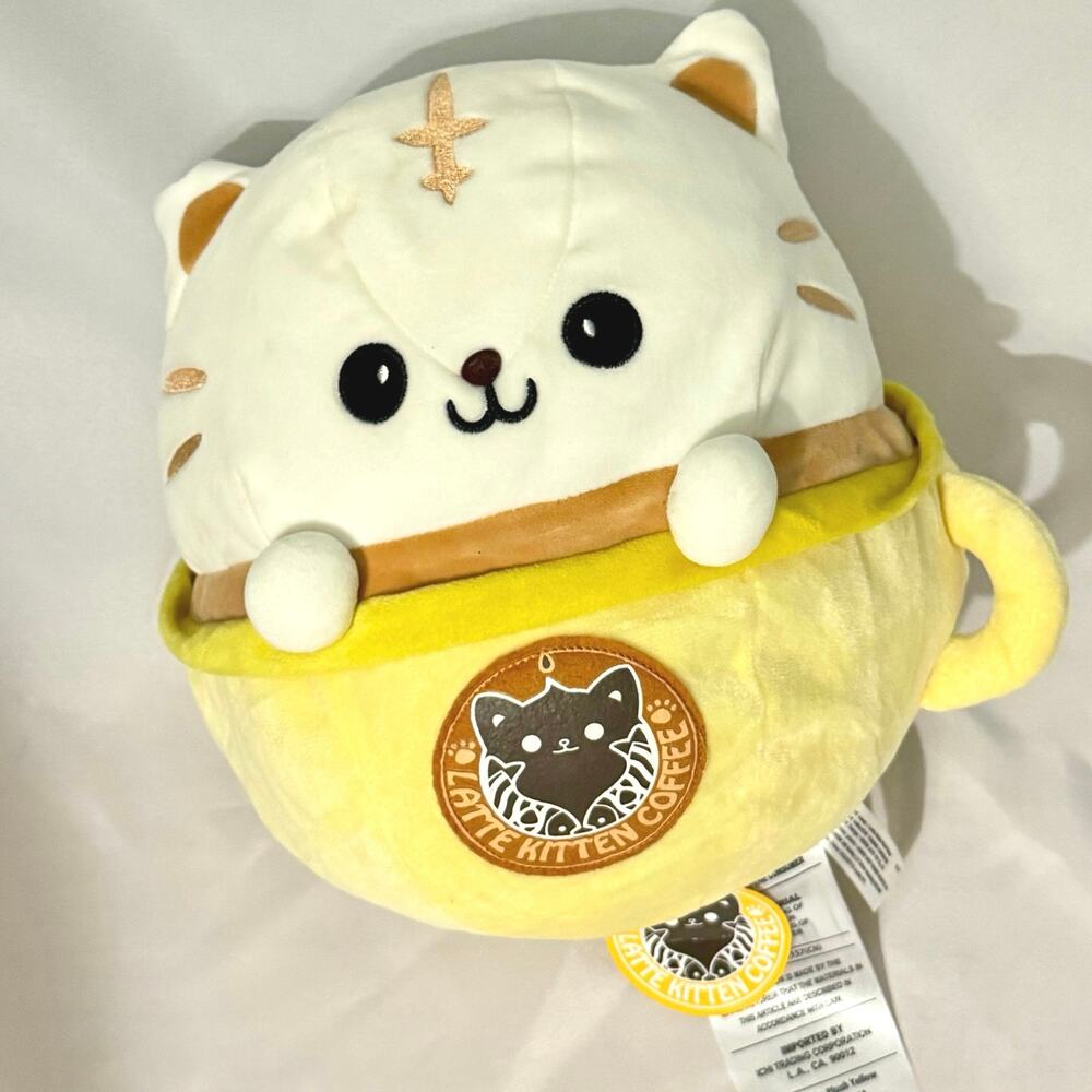 Latte Neko Yellow Cat 12" Plush, Brand New With Tags